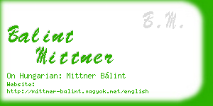 balint mittner business card